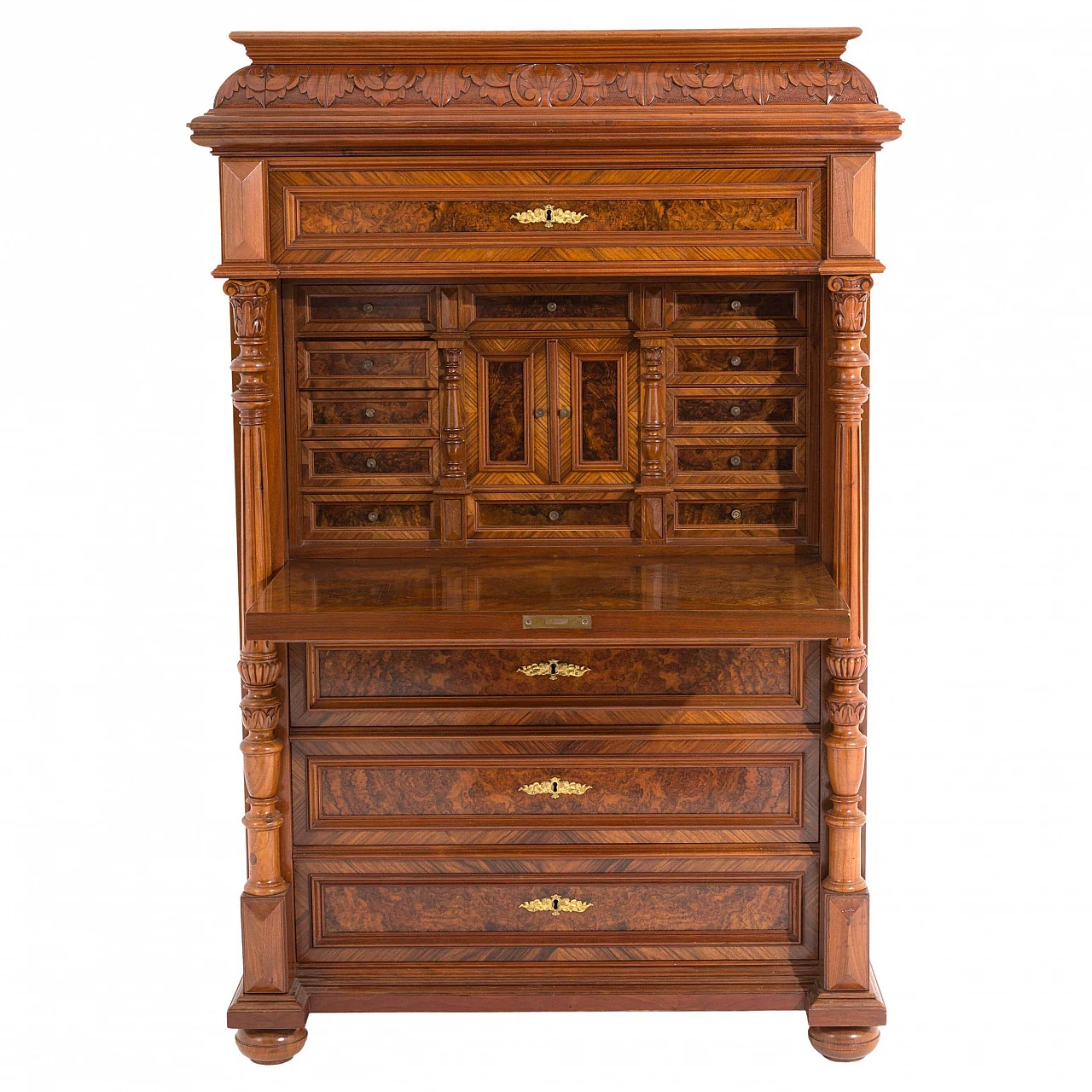 Secretaire in legno con anta a ribalta, del '800 1400697