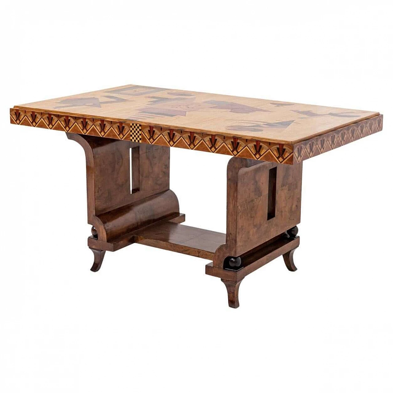 Tavolo di Varotti in legno di ispirazione futurista, anni 2000 1400722