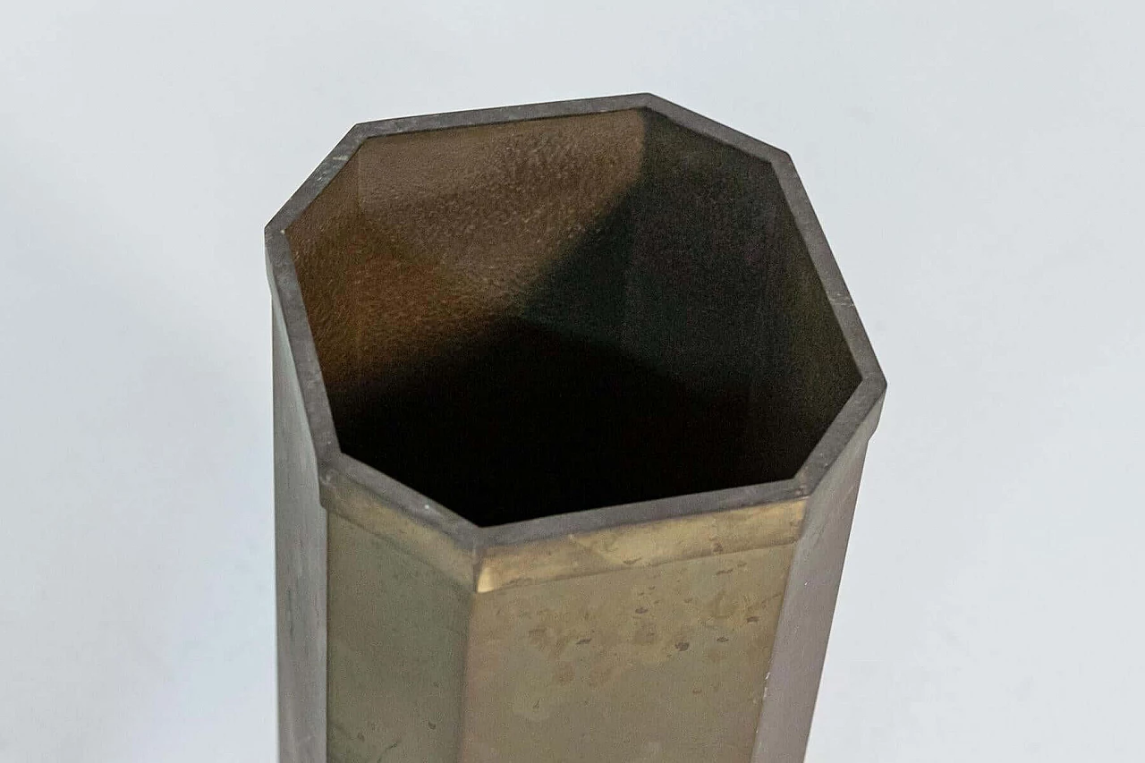Pair of octagonal brass umbrella stands, 1950s 1400907