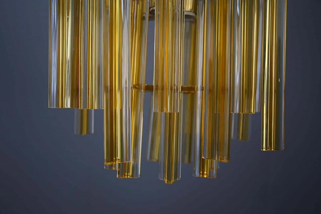 Gilded glass and brass chandelier by Venini, 1950s 1402455