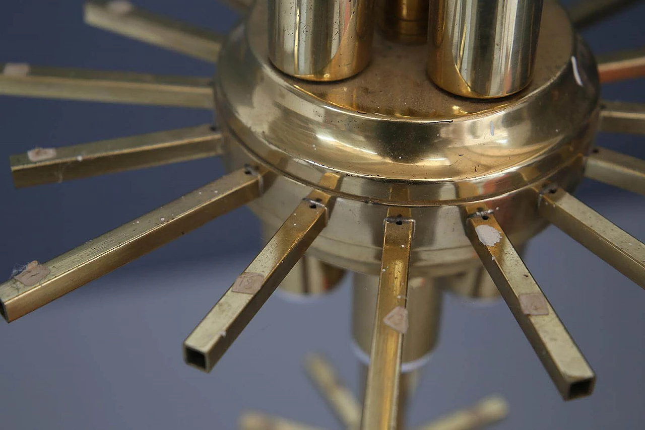 Gilded glass and brass chandelier by Venini, 1950s 1402458