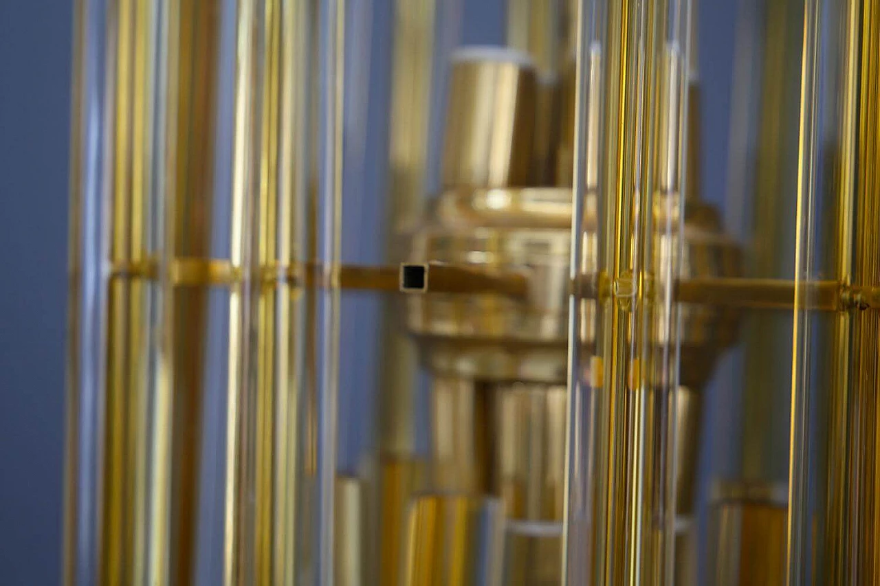 Gilded glass and brass chandelier by Venini, 1950s 1402470