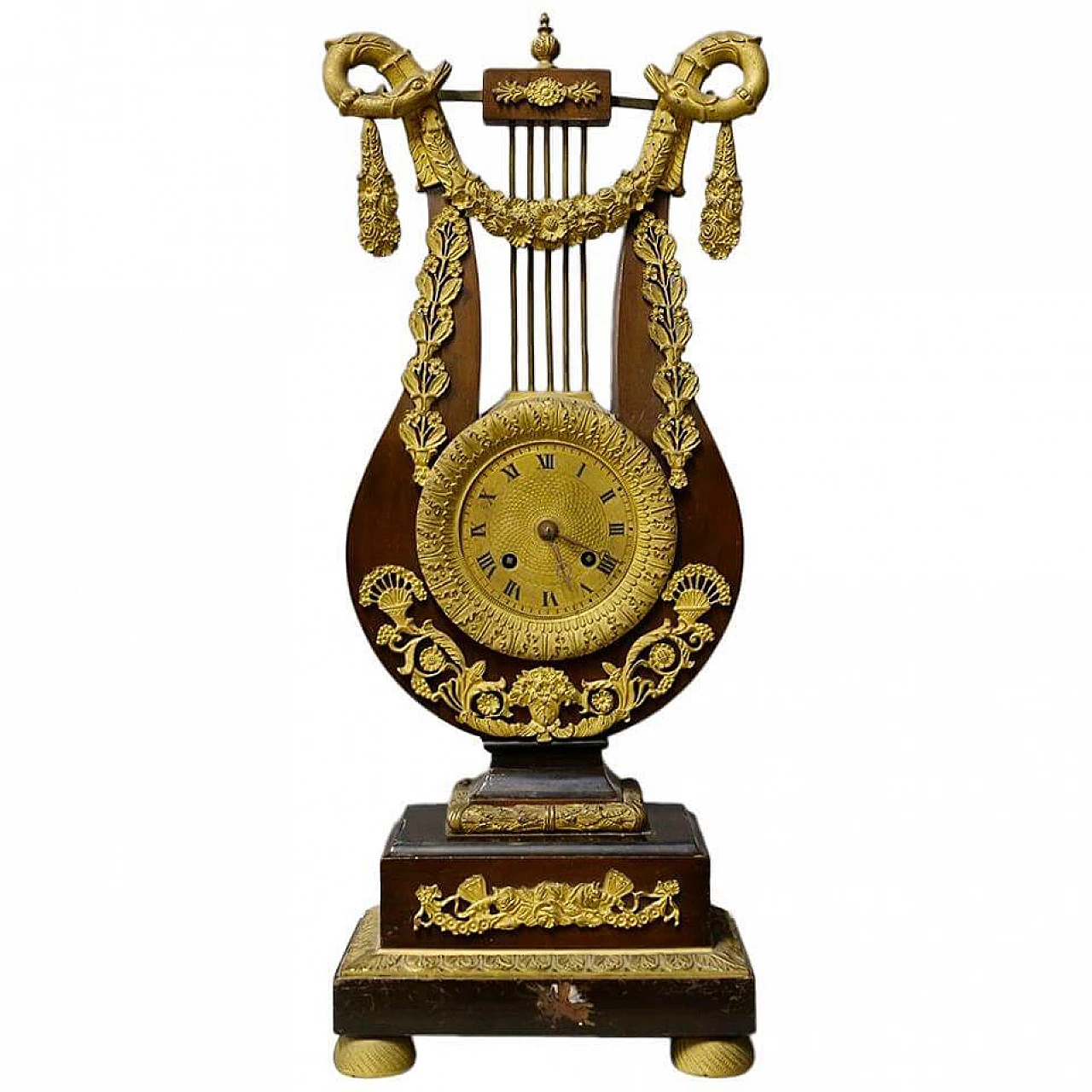 Napoleon III walnut and bronze clock, 19th century 1402654