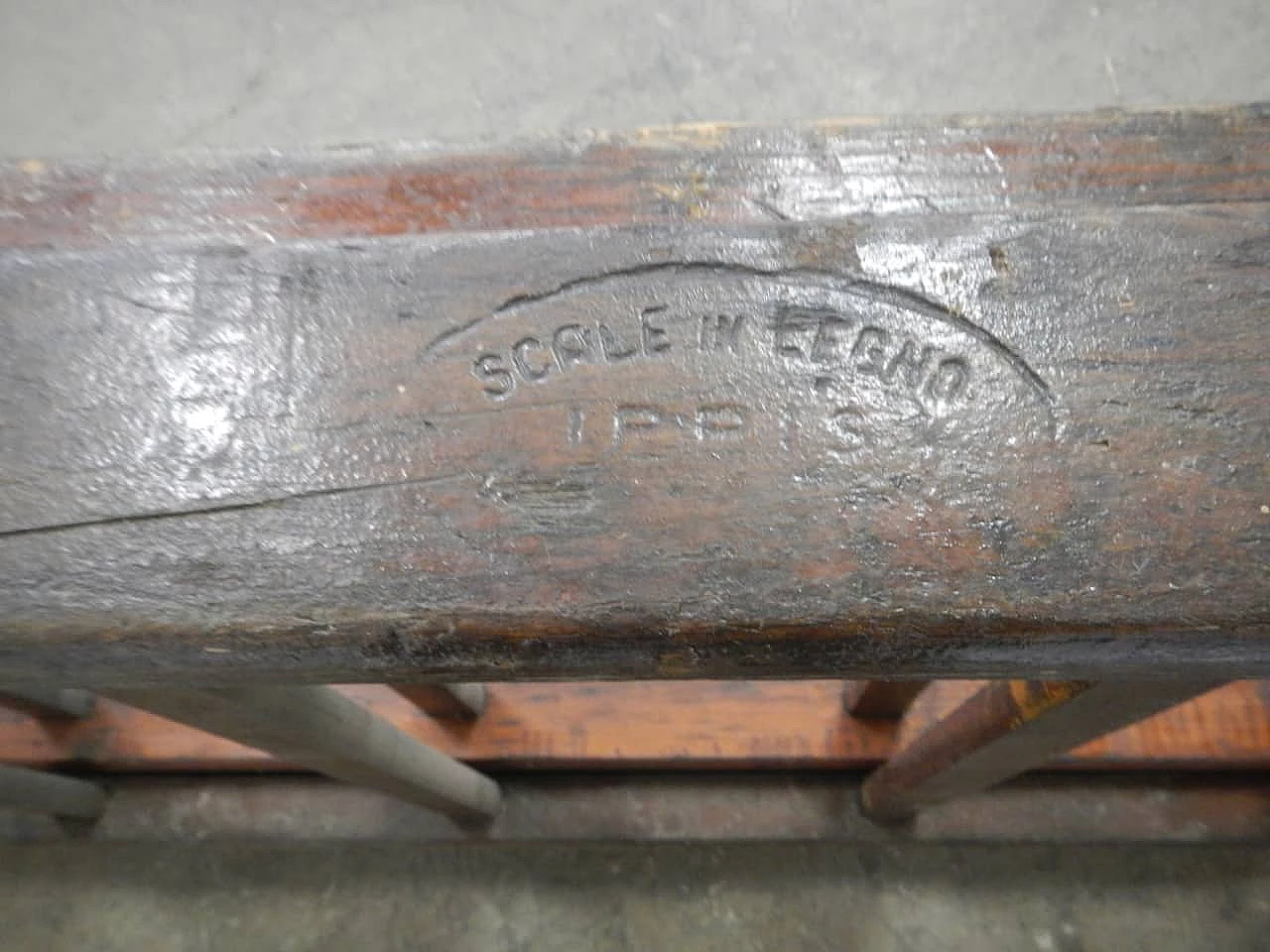 Extendable wooden and iron staircase, 1960s 1402692