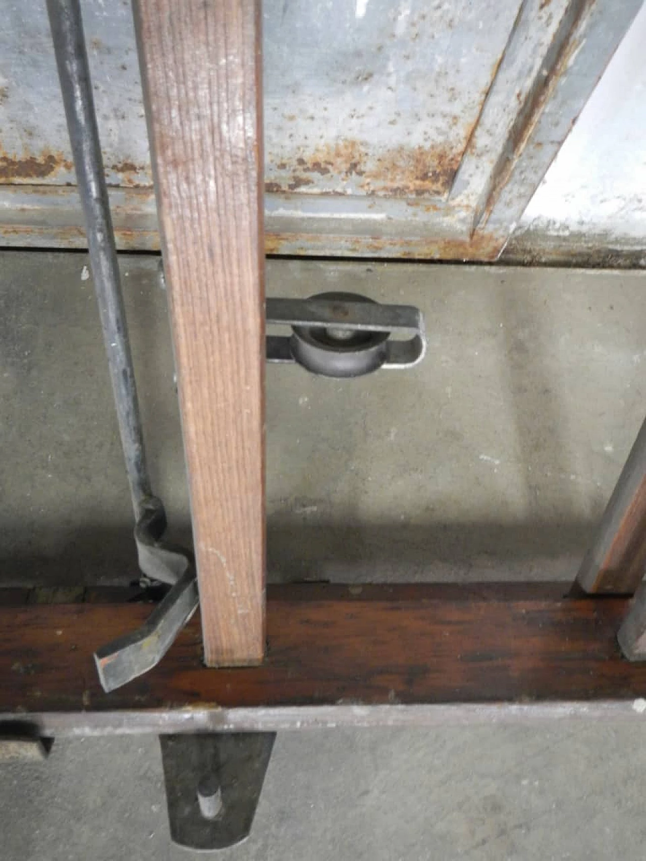 Extendable wooden and iron staircase, 1960s 1402693