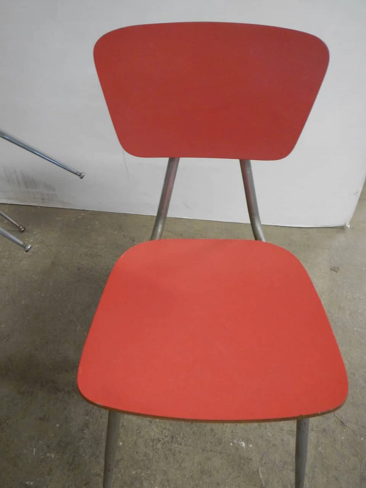 4 Chairs in red Formica, 1960s 1402795