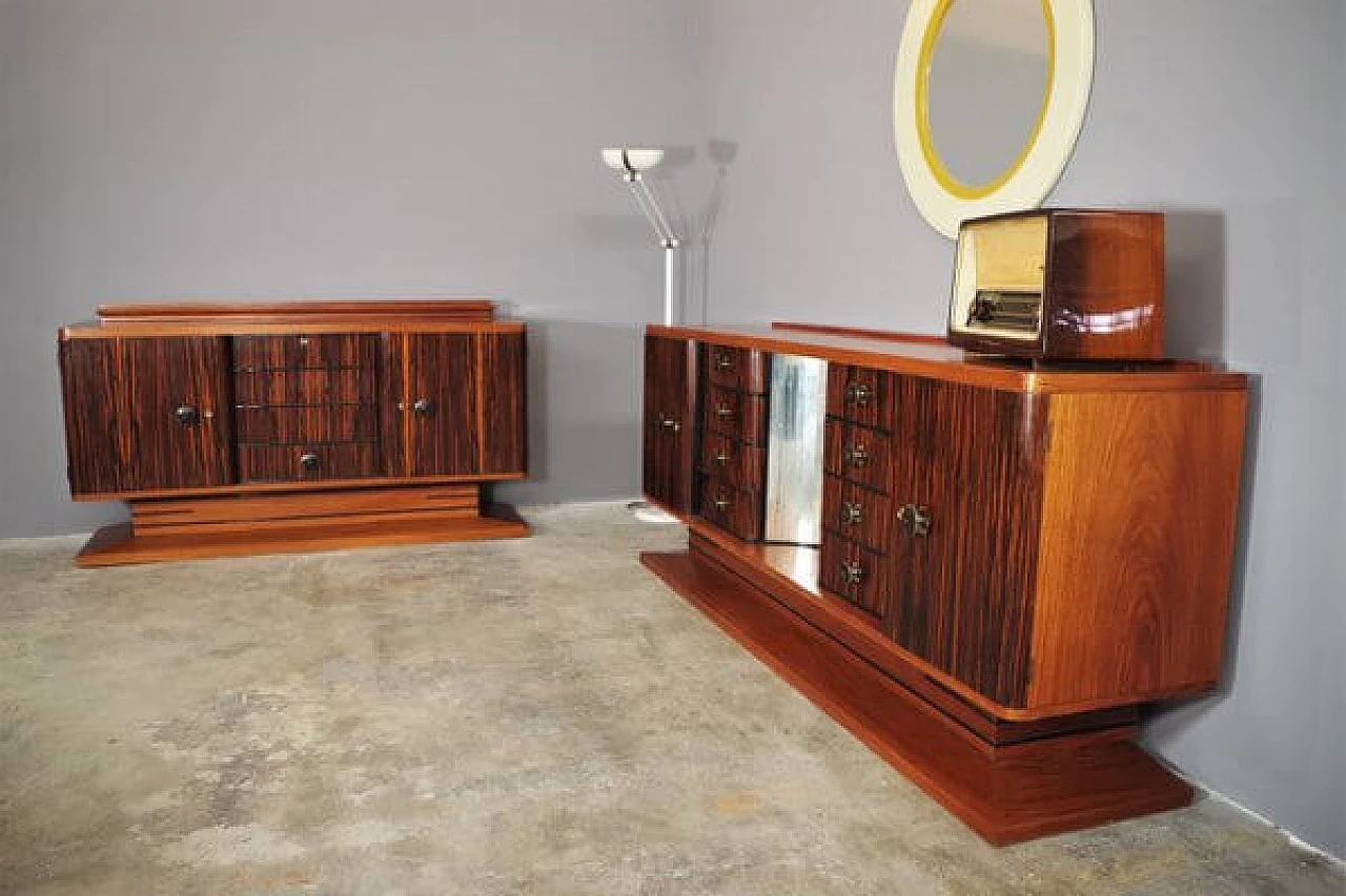 Pair of ebony sideboards, 1940s 1402939