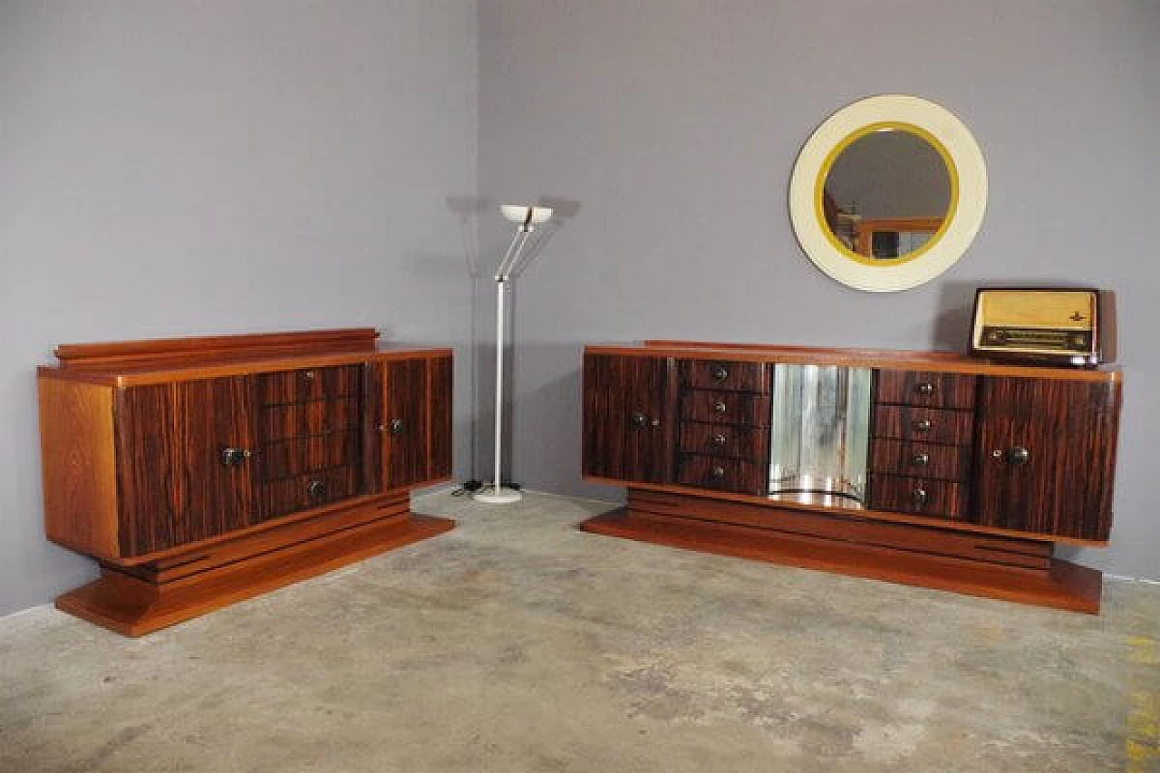 Pair of ebony sideboards, 1940s 1402940