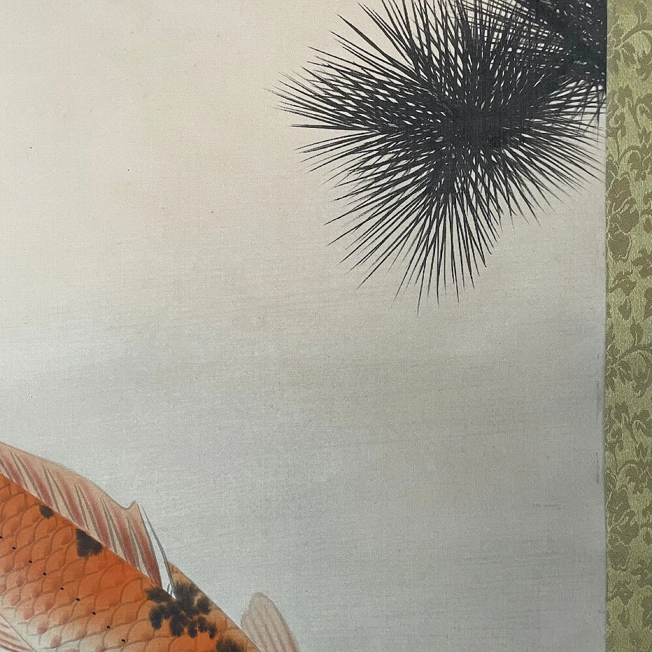 Japanese painting on silk with Koi carp, 1940s 1402959