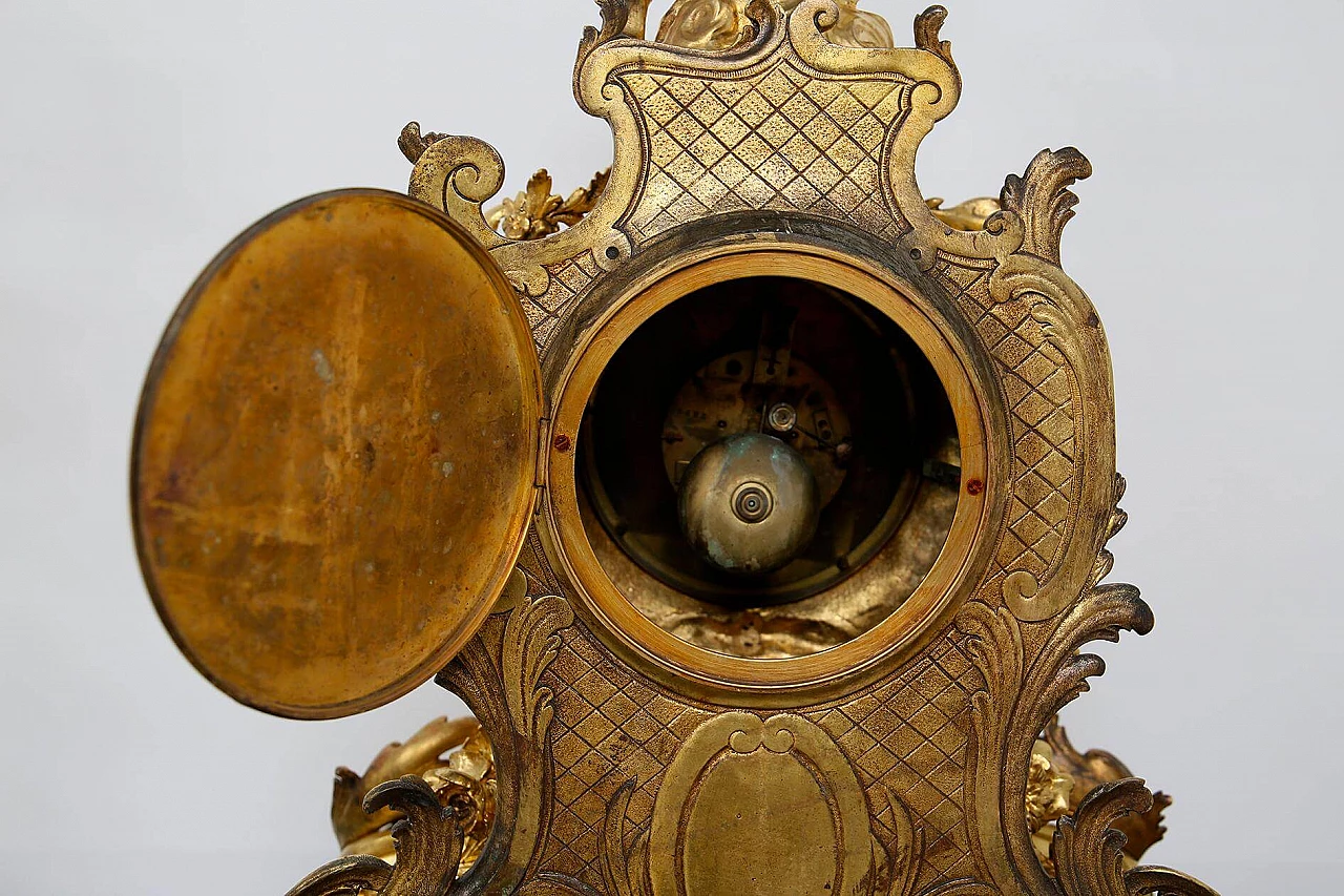 Samuel Marti three-piece clock attributed to Alfred Emmanuel Louis Beurdeley, 19th century 1403043