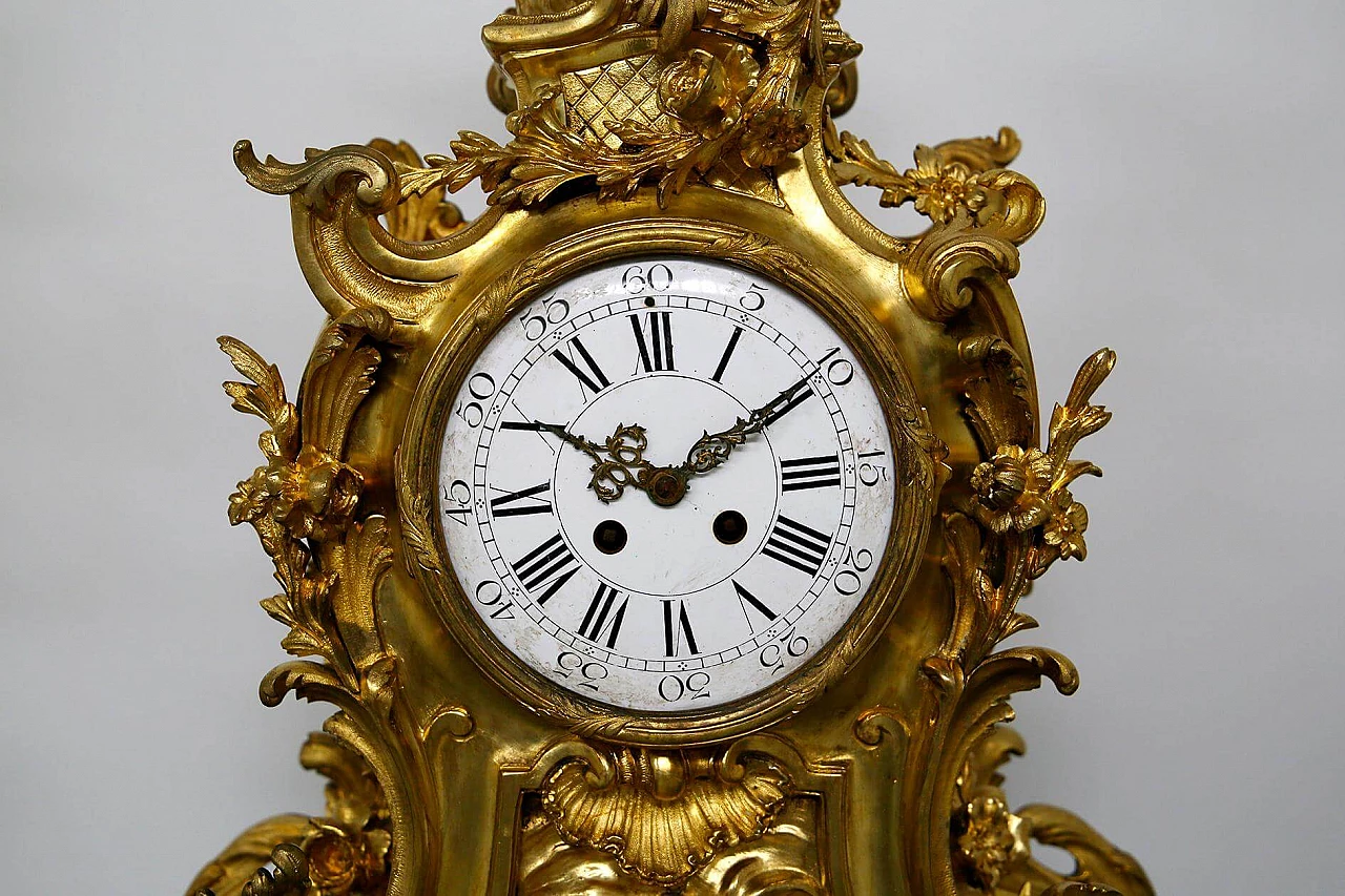 Samuel Marti three-piece clock attributed to Alfred Emmanuel Louis Beurdeley, 19th century 1403046