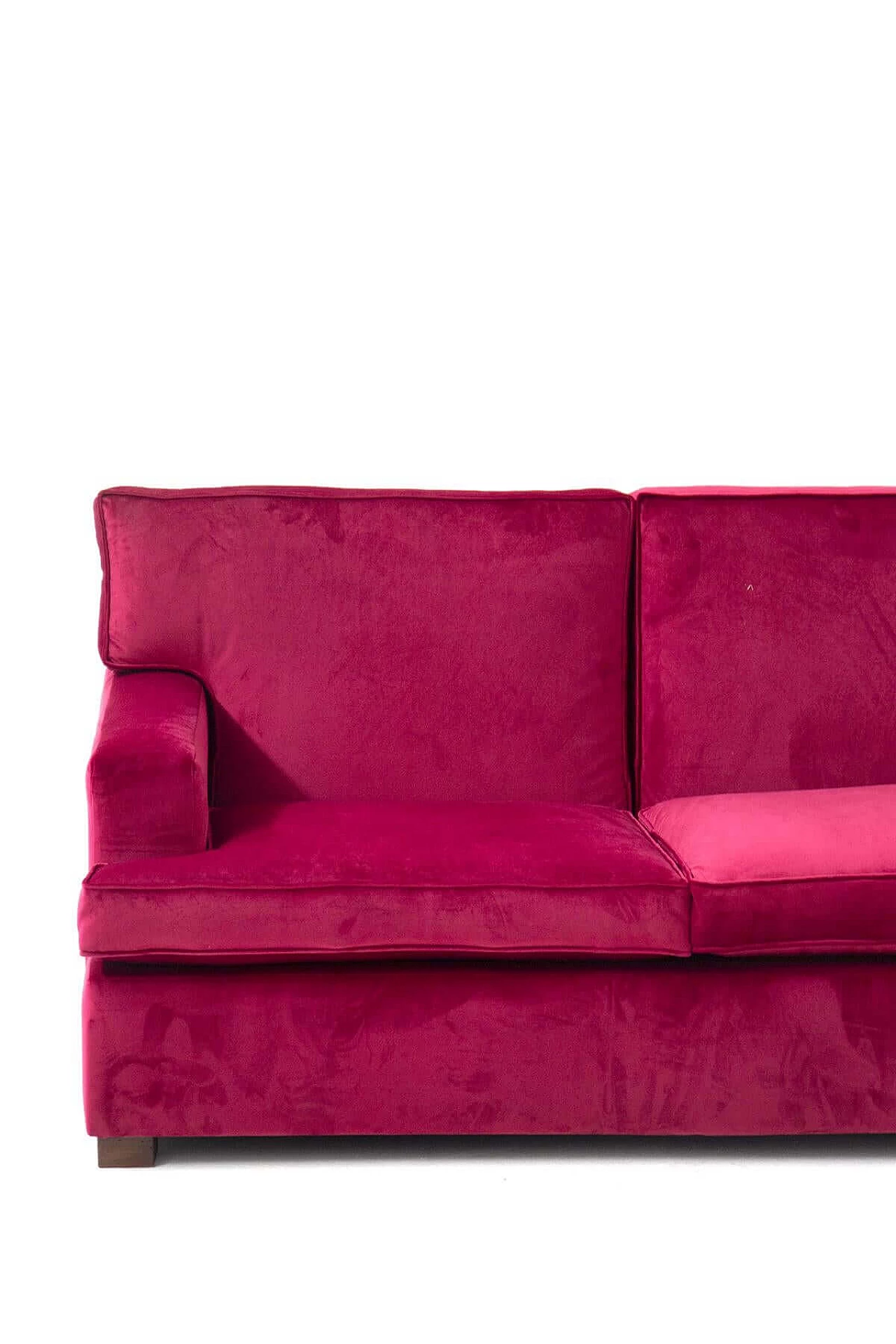 12-seater modular sofa attr. to Luigi Caccia Dominioni in dark fuchsia velvet, 1960s 1403108