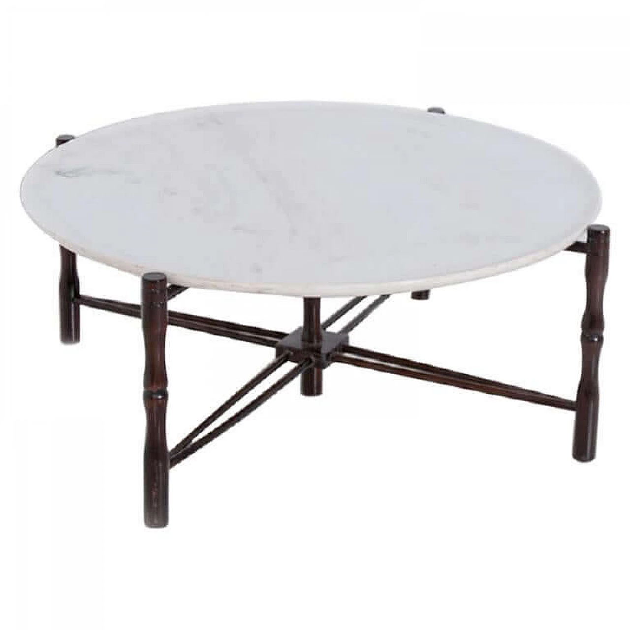 Giuseppe Scapinelli's coffee table in wood and marble, 1950s 1403145