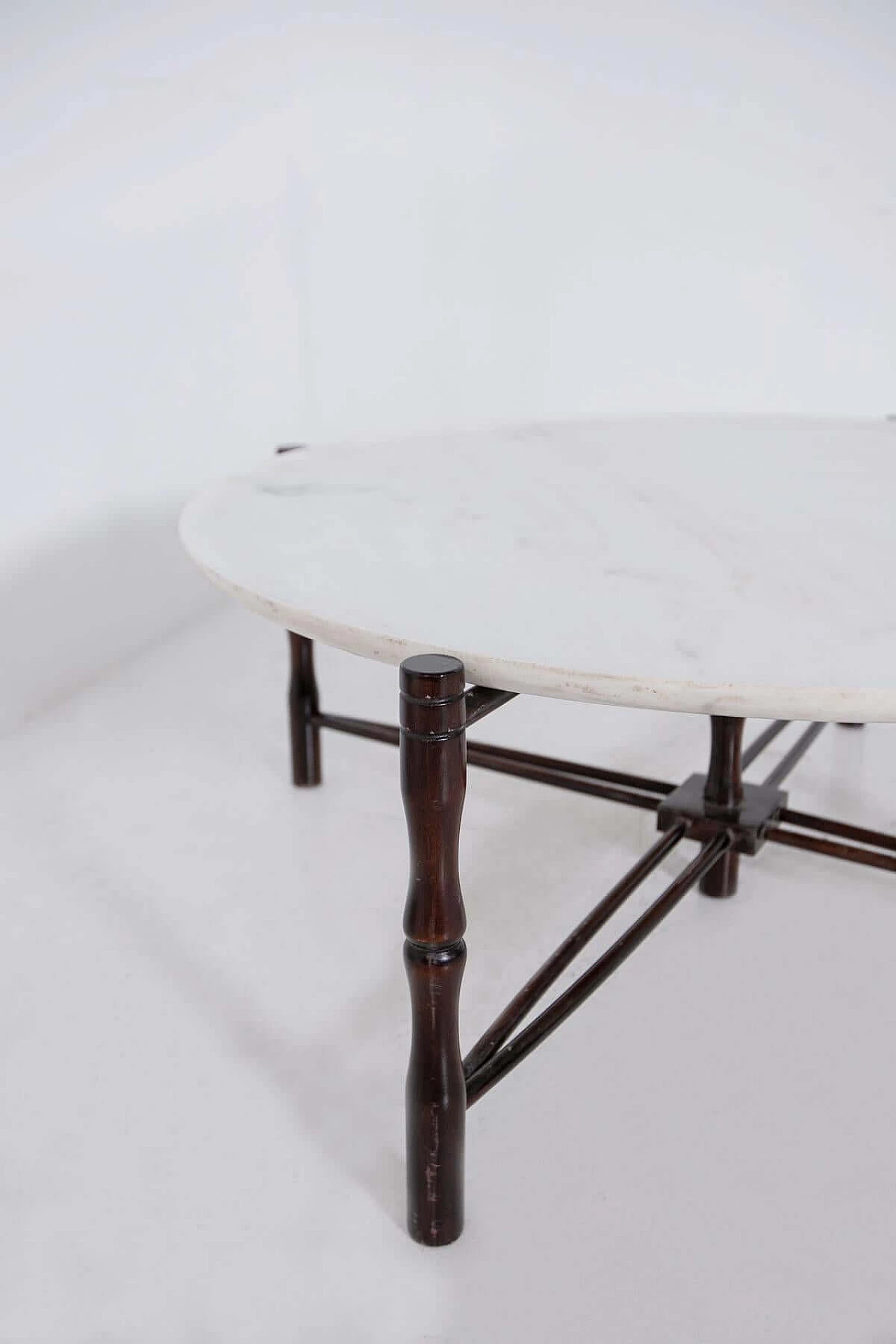 Giuseppe Scapinelli's coffee table in wood and marble, 1950s 1403148