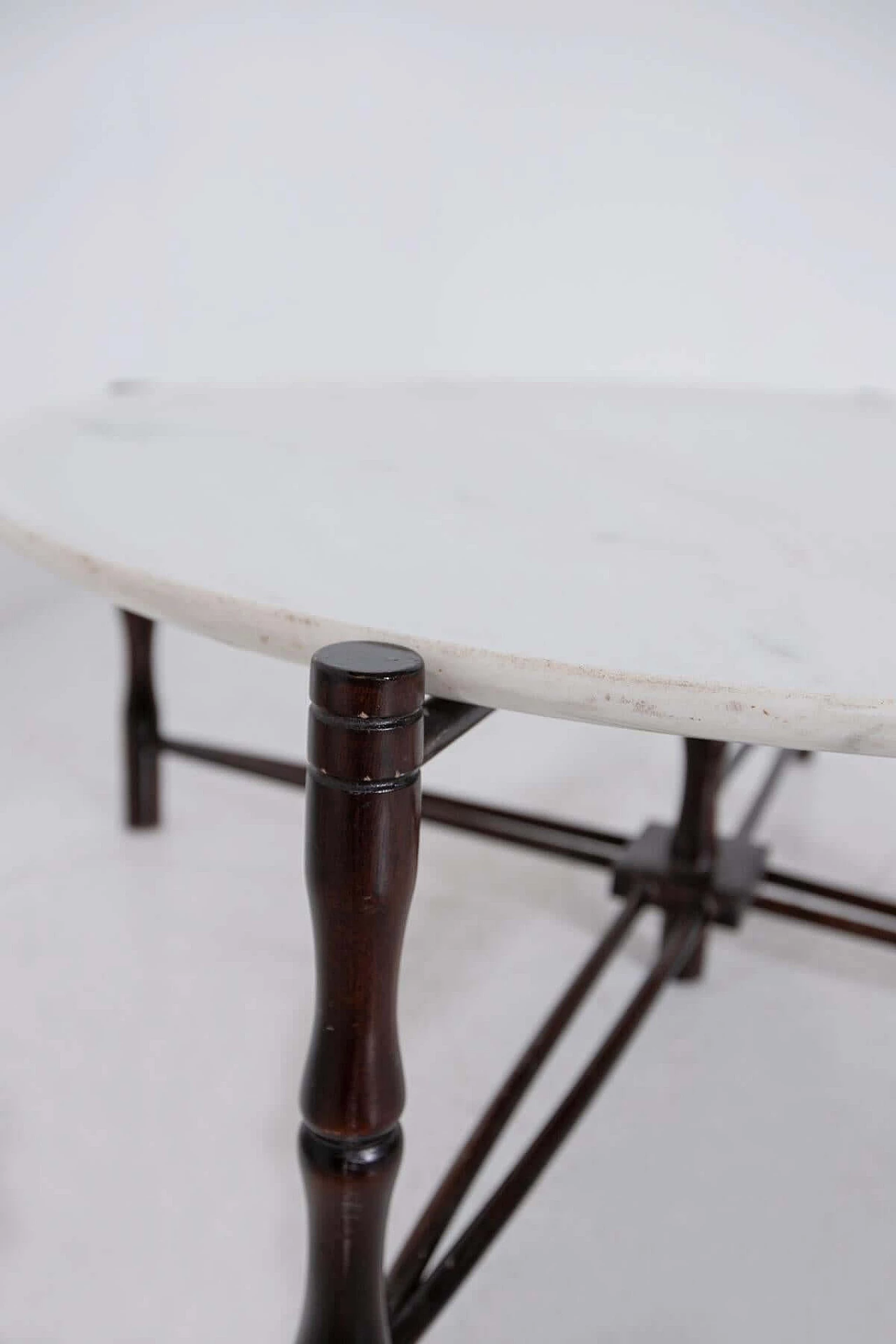Giuseppe Scapinelli's coffee table in wood and marble, 1950s 1403151