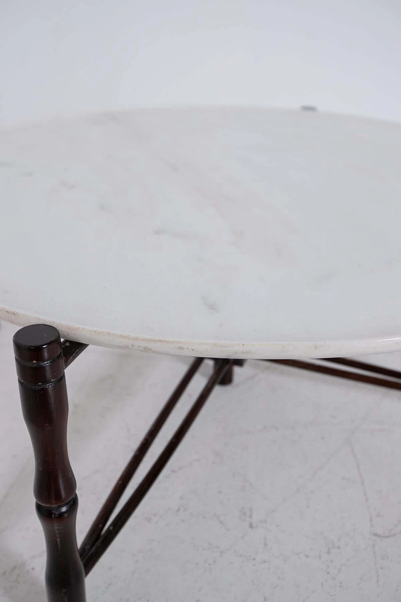 Giuseppe Scapinelli's coffee table in wood and marble, 1950s 1403153