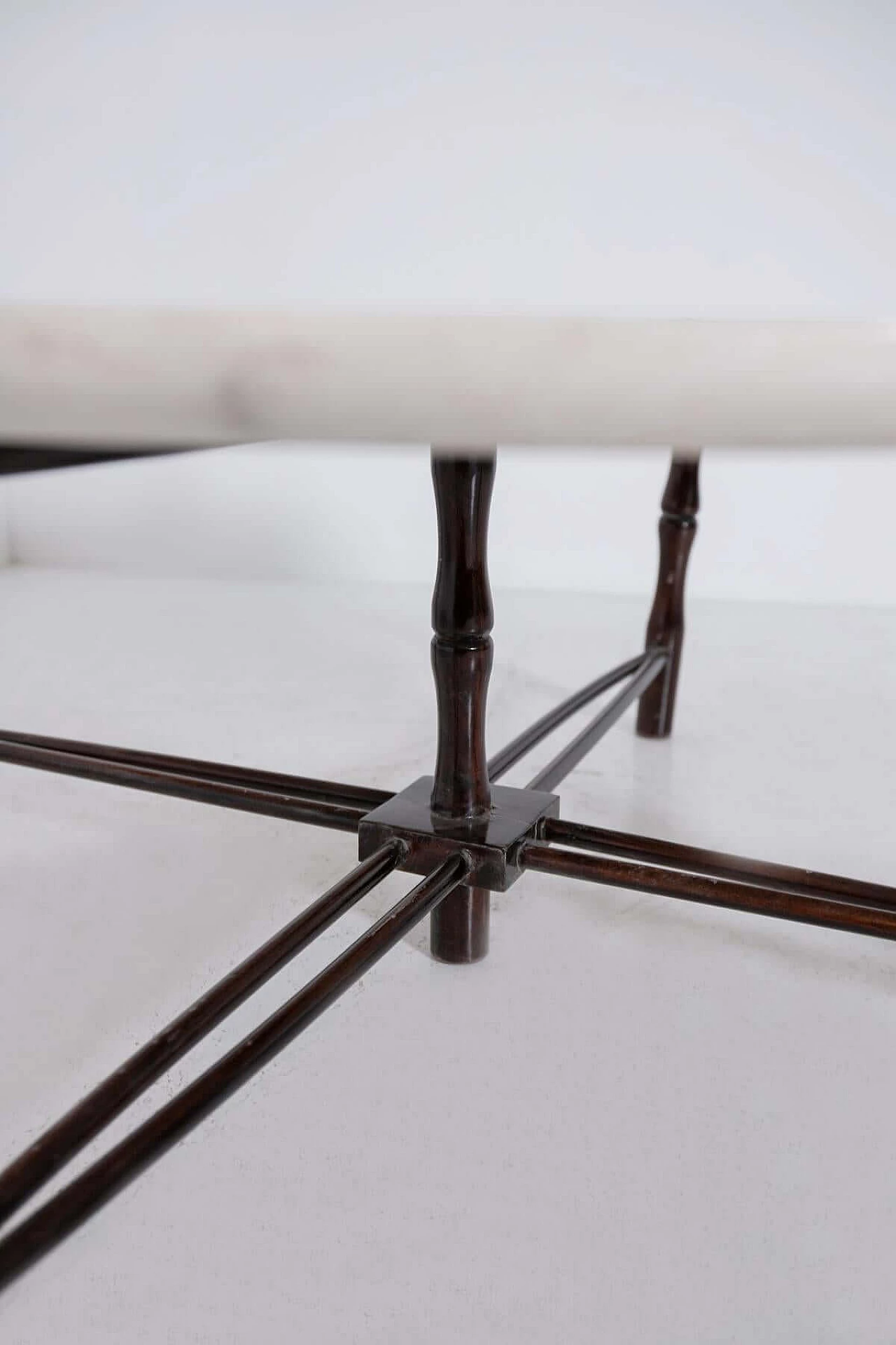 Giuseppe Scapinelli's coffee table in wood and marble, 1950s 1403154