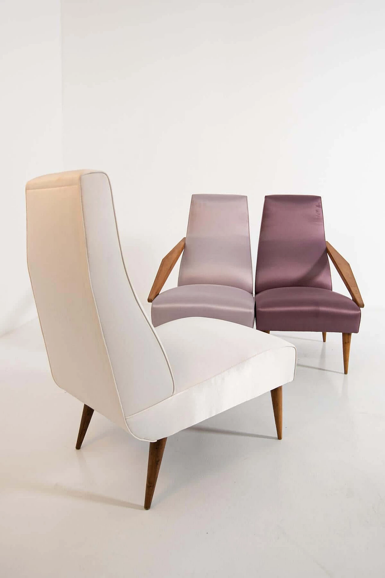 3 Armchairs attributed to Gio Ponti for Boucher & Fils, 1950s 1403346