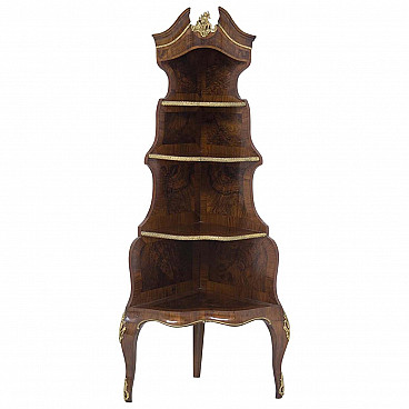 Walnut étagère in Louis XV style, 20th century