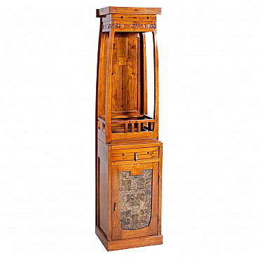 Carved wooden cabinet in Art Nouveau style, 20th century
