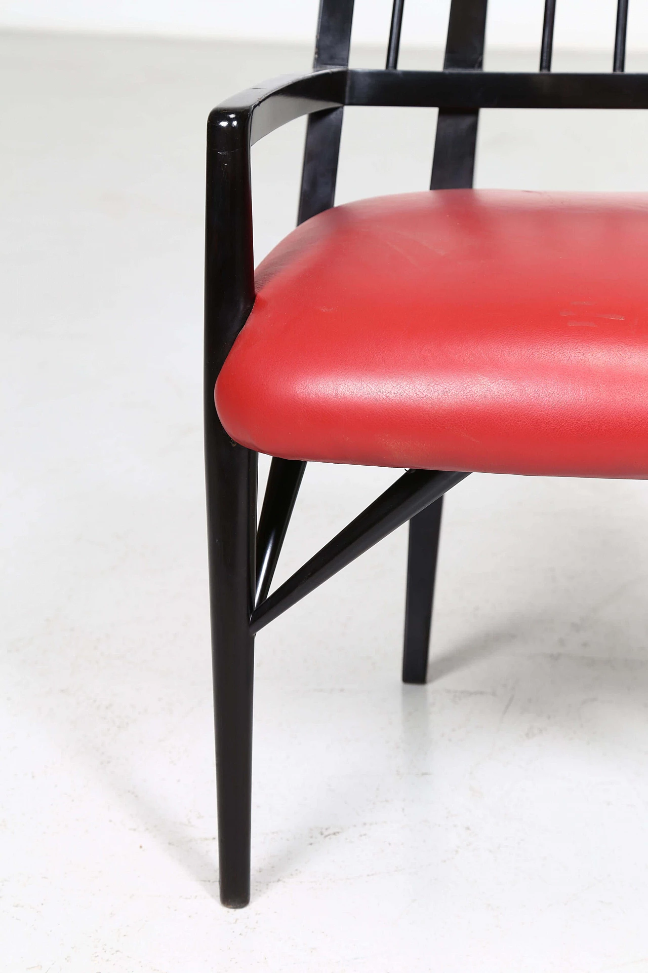 4 Chairs by Paul Laszlo in black lacquered wood, 1950s 1403954