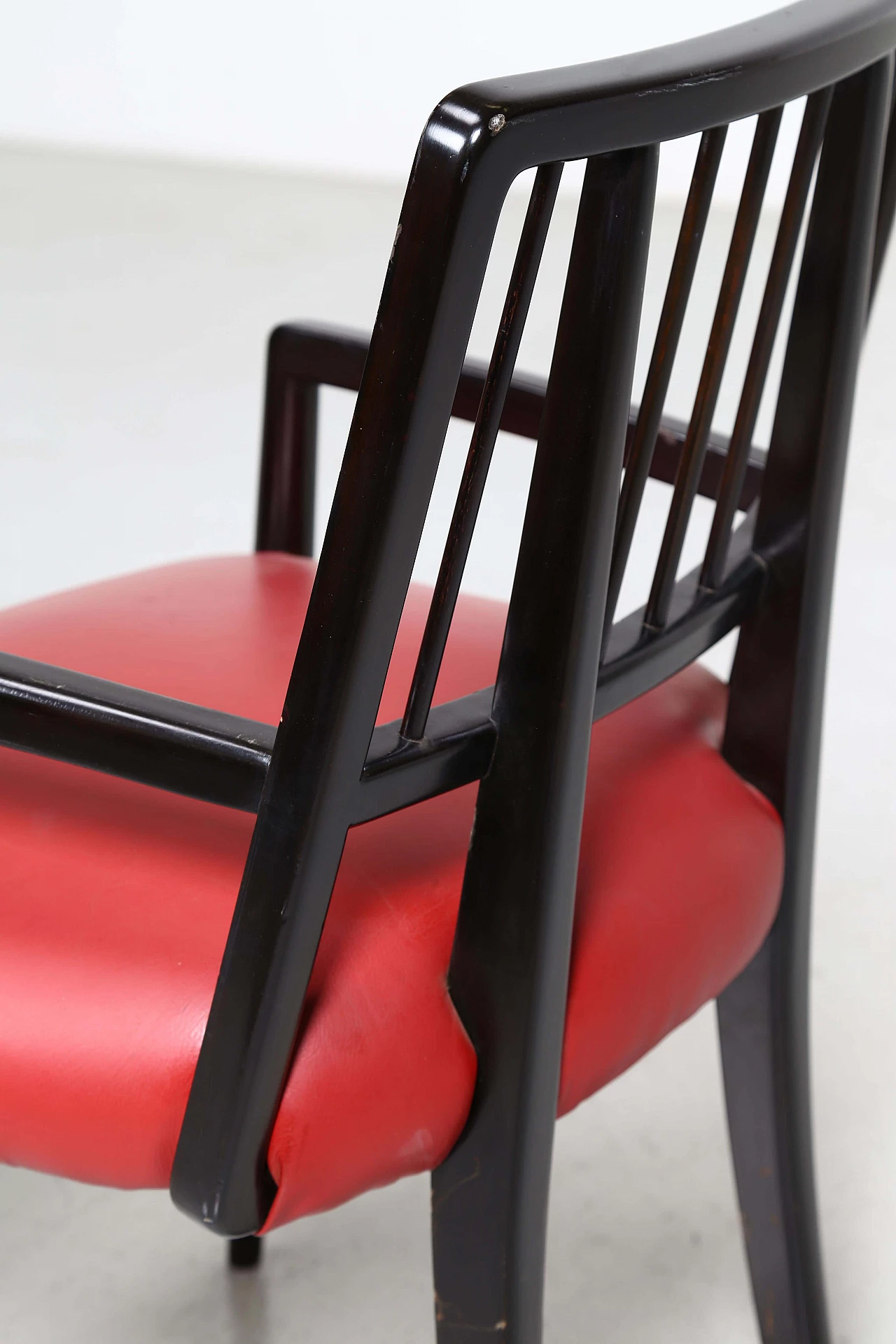 4 Chairs by Paul Laszlo in black lacquered wood, 1950s 1403955
