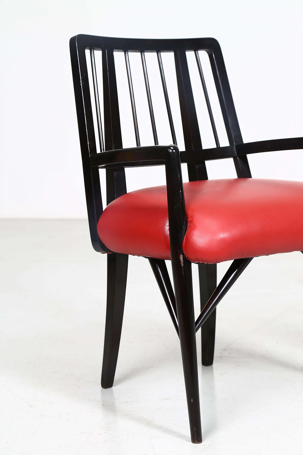 4 Chairs by Paul Laszlo in black lacquered wood, 1950s 1403959