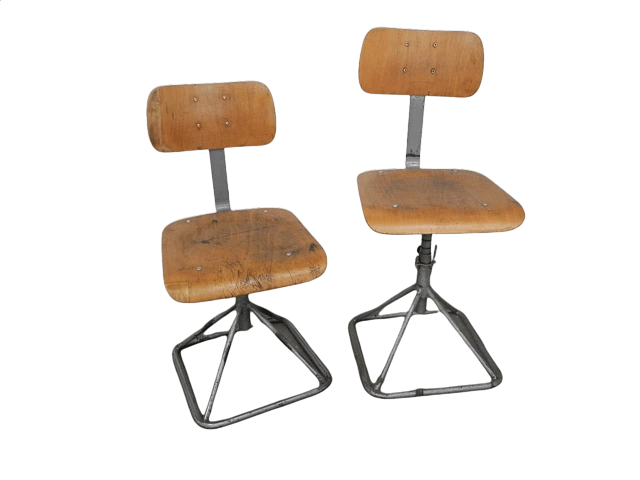 Sgabello girevole in legno, anni '70 1404000