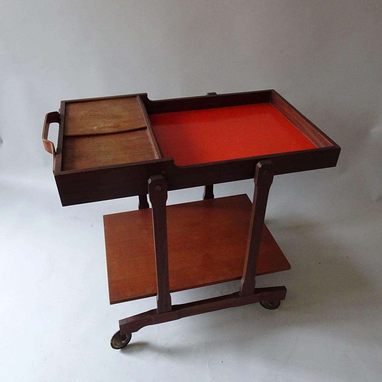 Mahogany service trolley, 1960s 1404973