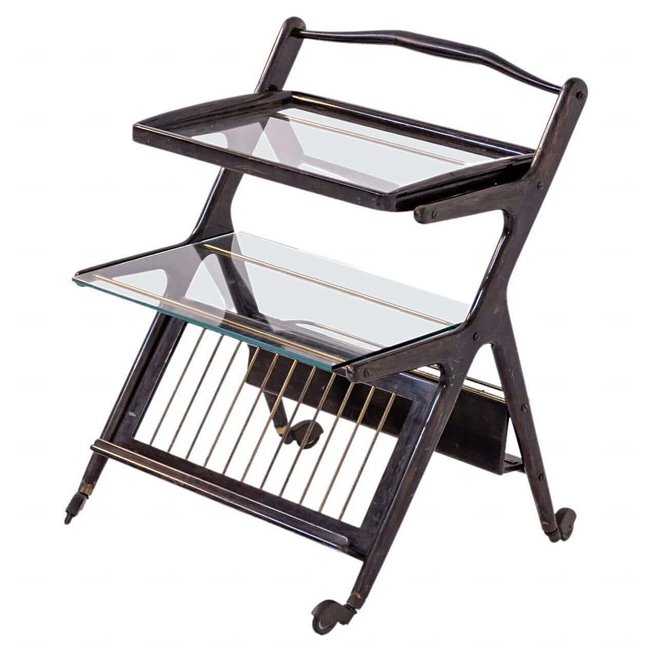 Liquor trolley attributed to Ico Parisi with wheels, 1950s 1405162