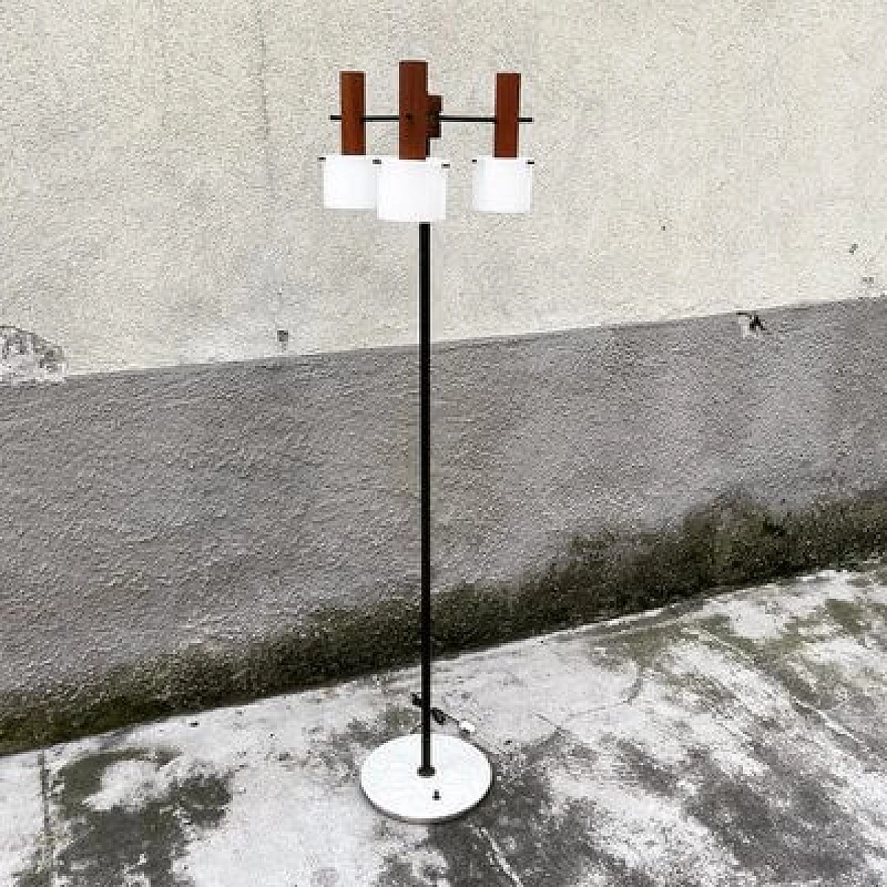 3-Light floor lamp with marble base, 1950s 1405343
