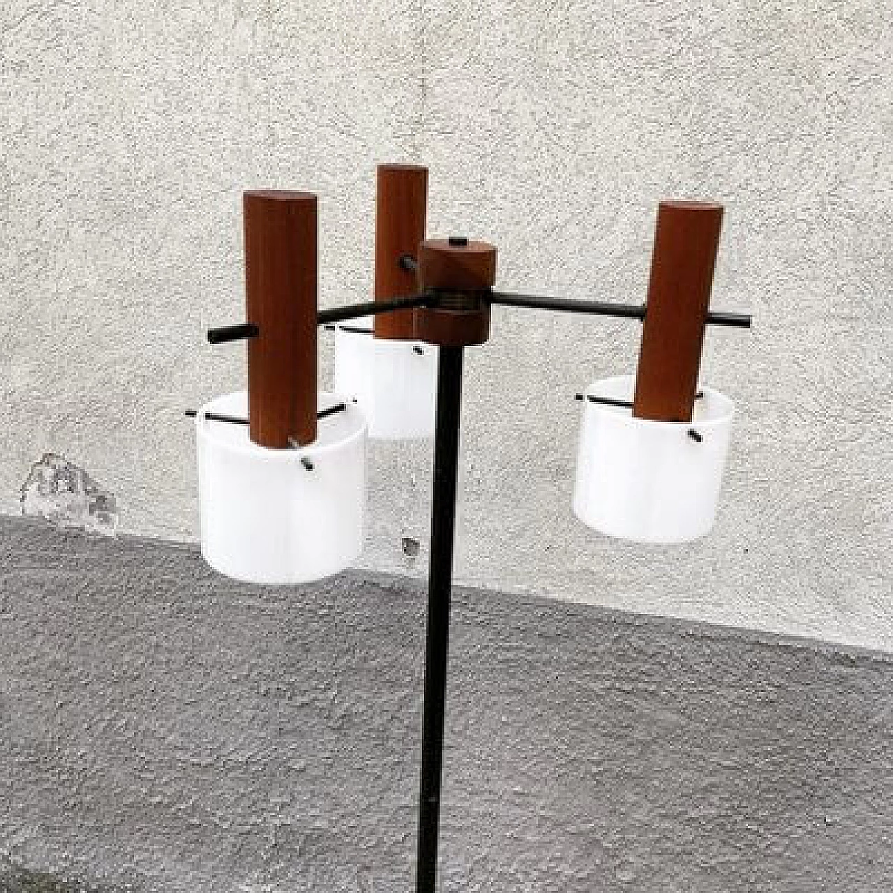 3-Light floor lamp with marble base, 1950s 1405345