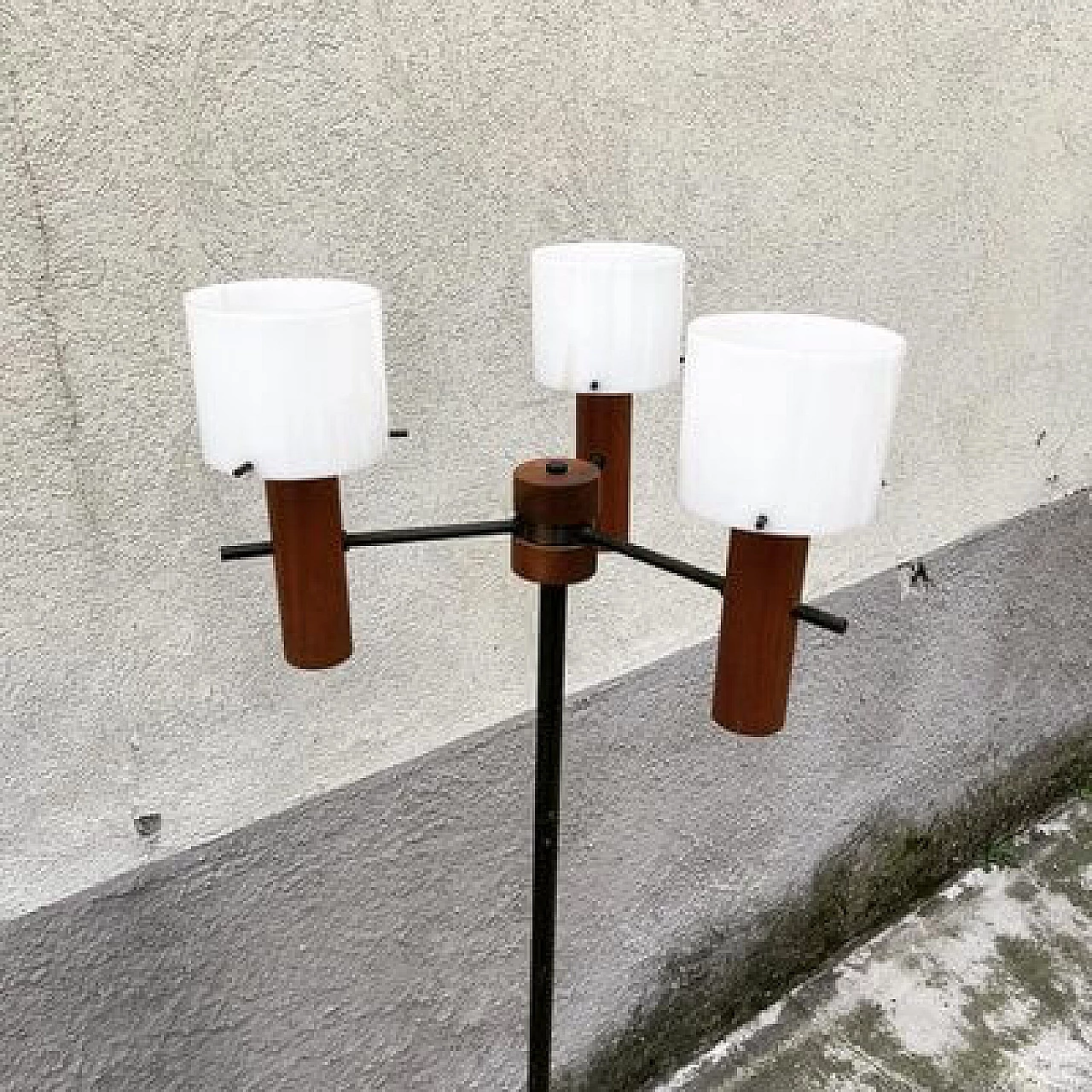 3-Light floor lamp with marble base, 1950s 1405346