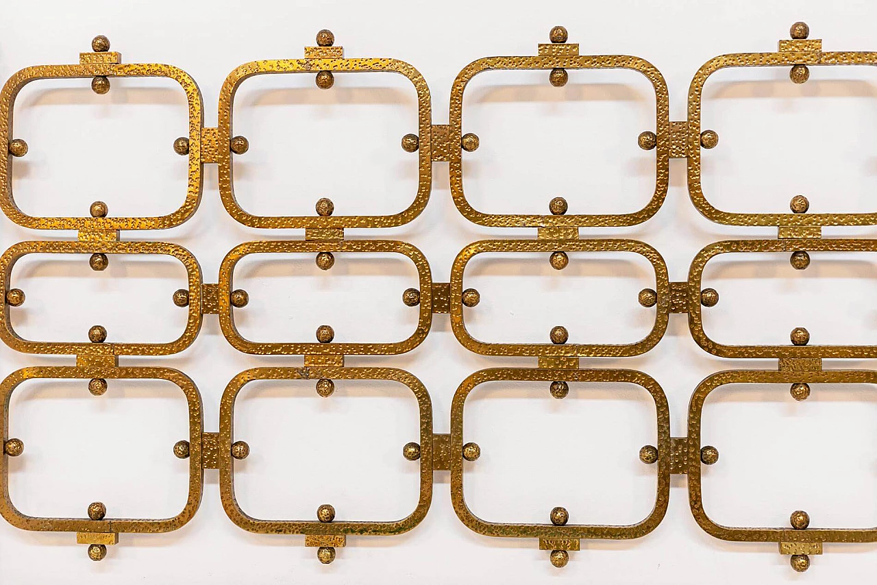 Sculptural brass double bed by Luciano Frigerio, 1960s 1405366