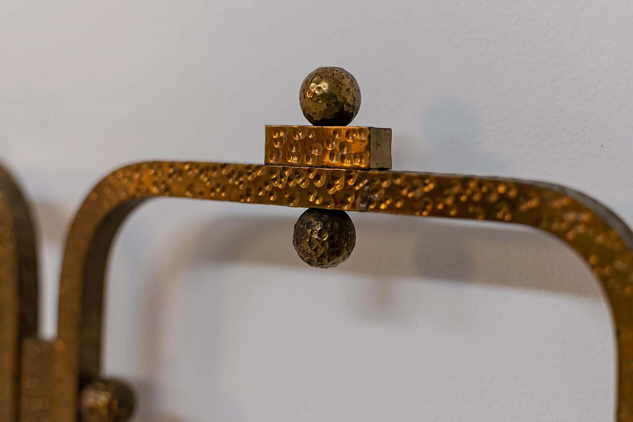 Sculptural brass double bed by Luciano Frigerio, 1960s 1405370