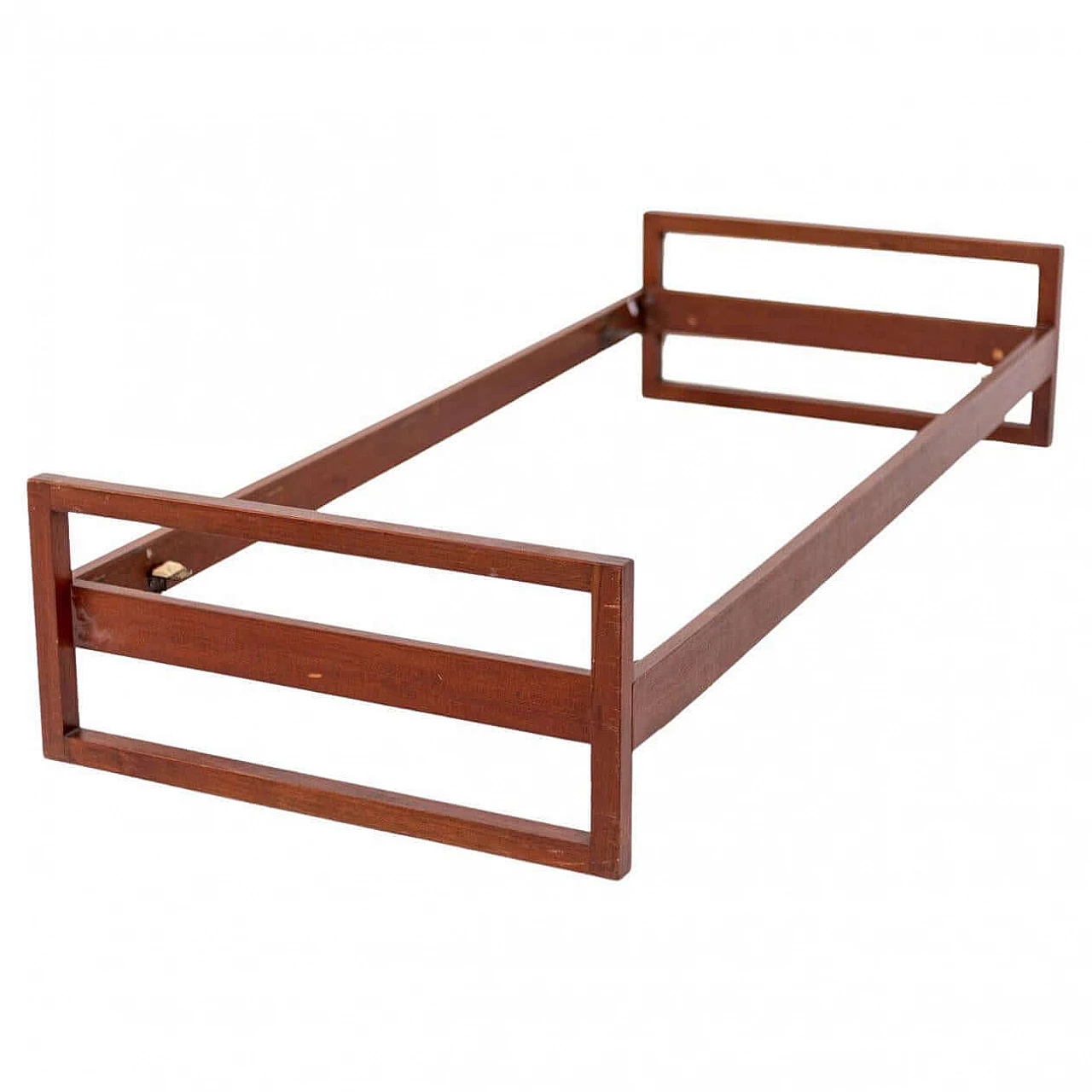 Gianfranco Frattini walnut single bed, 1950s 1405384