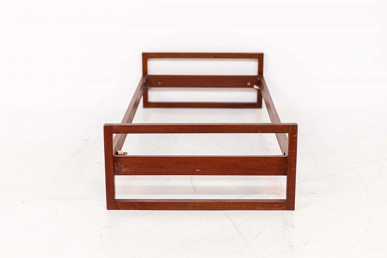 Gianfranco Frattini walnut single bed, 1950s 1405386