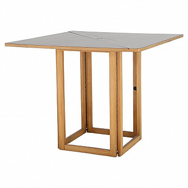 Gabbiano table by Pierluigi Ghianda in wood, 1970s