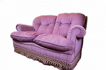 Divano a 2 posti con coppia di poltrone, anni '70