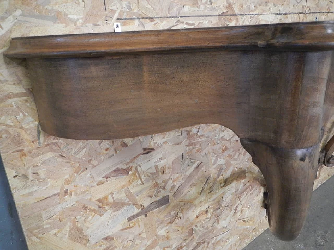 Fully inlaid walnut console table, 1950s 1405867