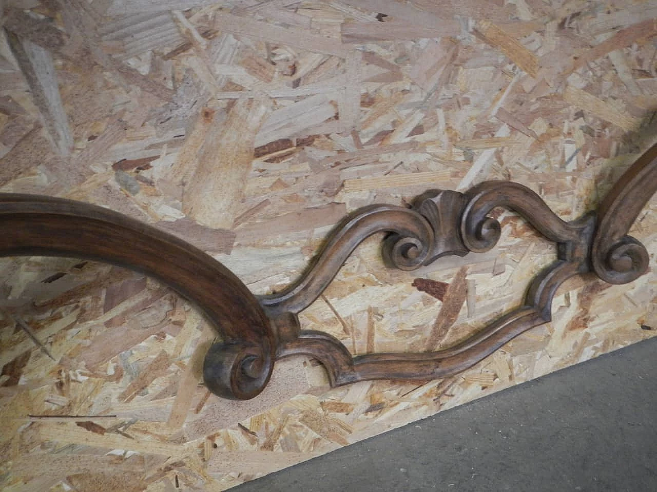 Fully inlaid walnut console table, 1950s 1405873