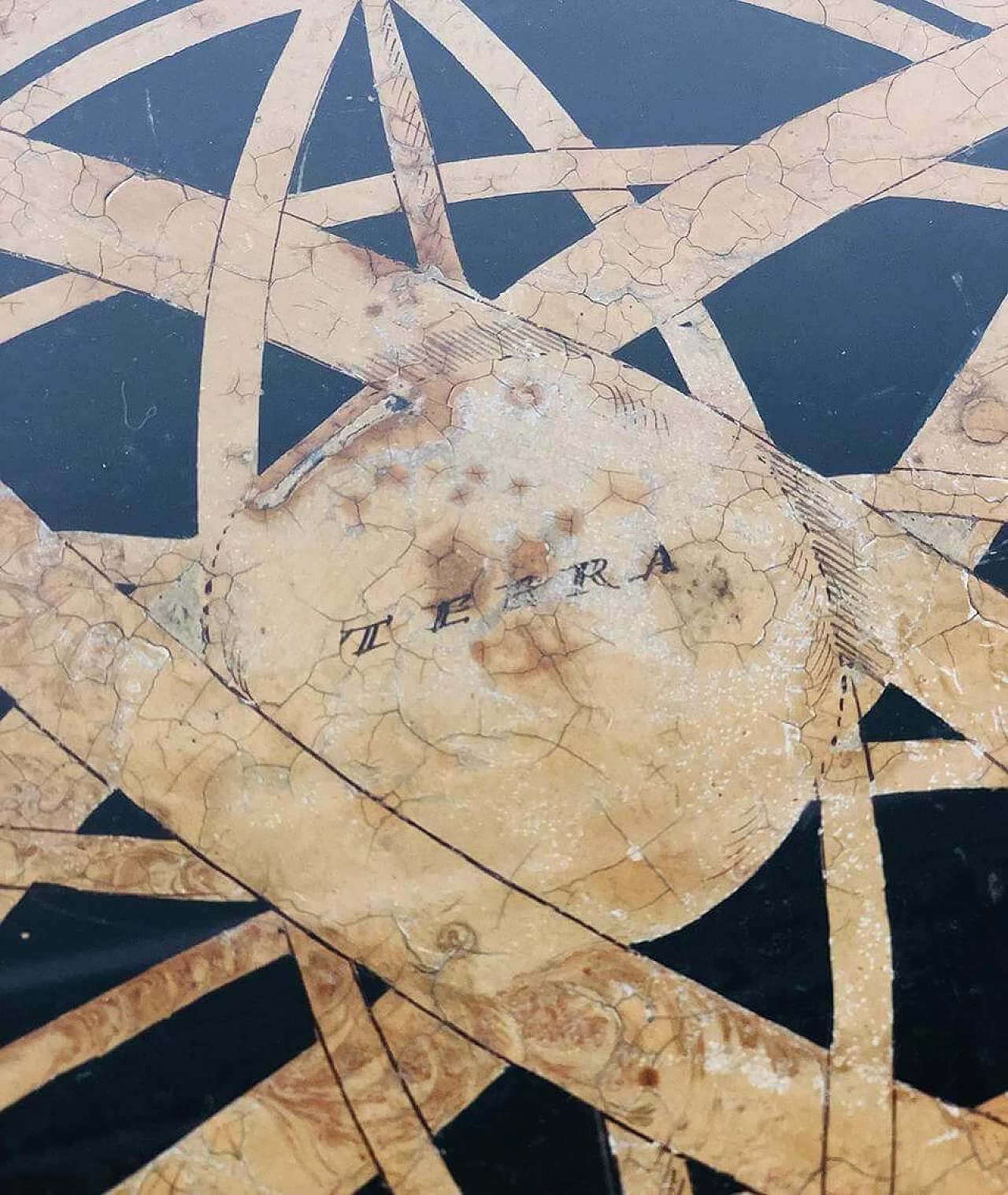 Tavolino in scagliola policroma di Guglielmo Blaeuni, '700 1406051