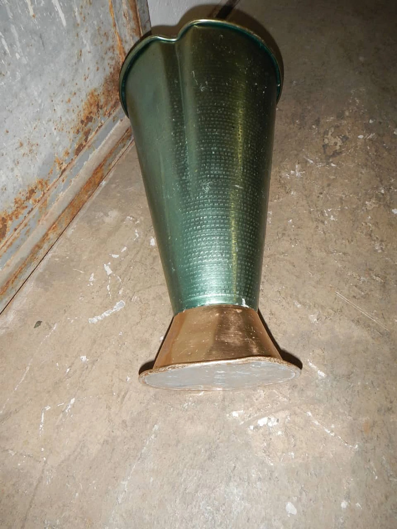 Portaombrelli in alluminio verde, anni '70 1406105