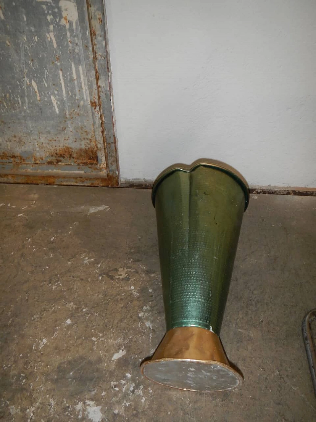 Portaombrelli in alluminio verde, anni '70 1406108