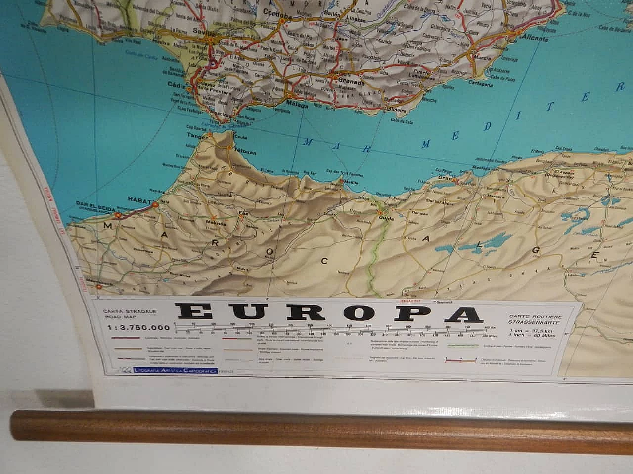 Carta geografica stradale d'Europa, anni '80 1406199
