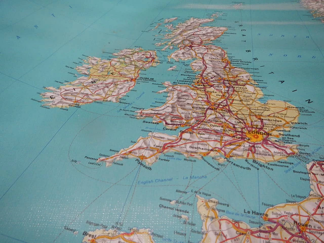 Road map of Europe, 1980s 1406201