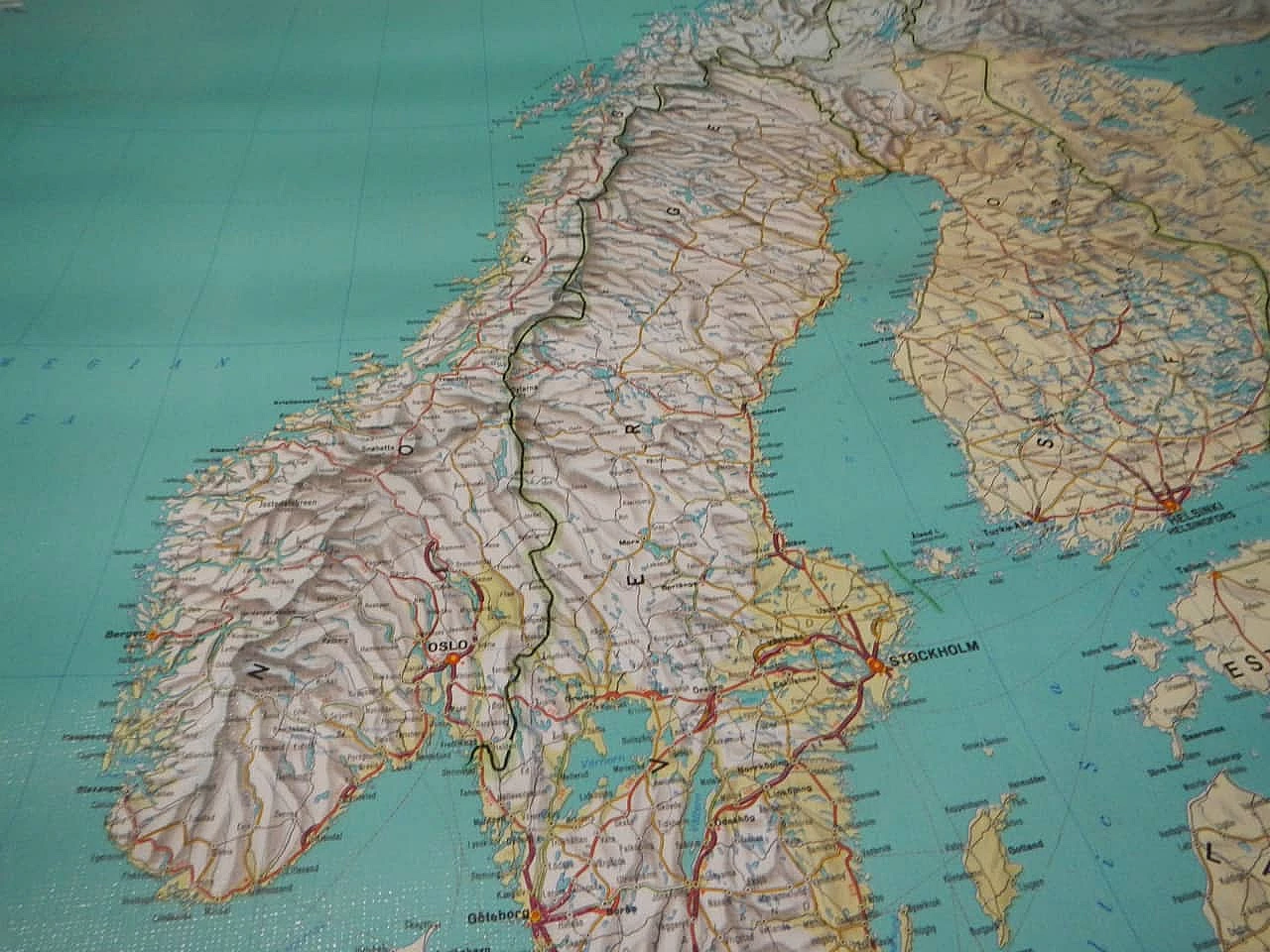 Road map of Europe, 1980s 1406203