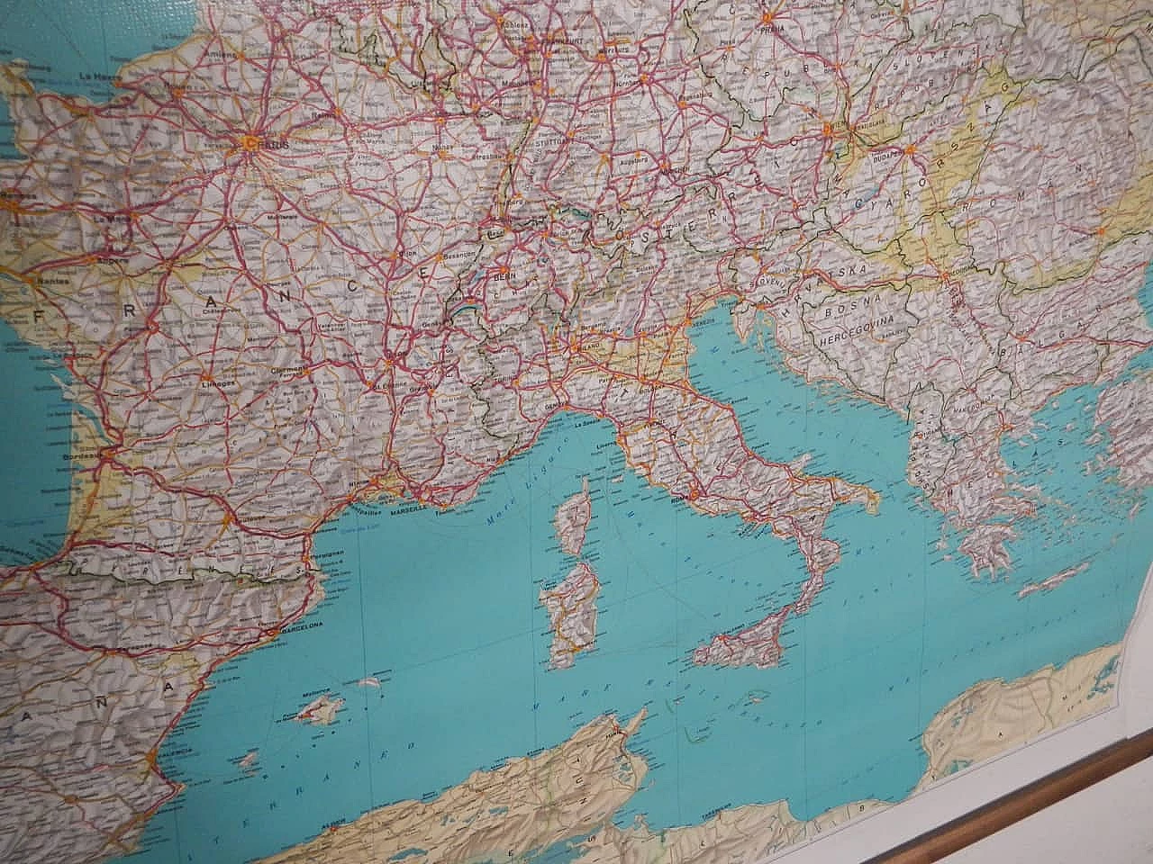Carta geografica stradale d'Europa, anni '80 1406207