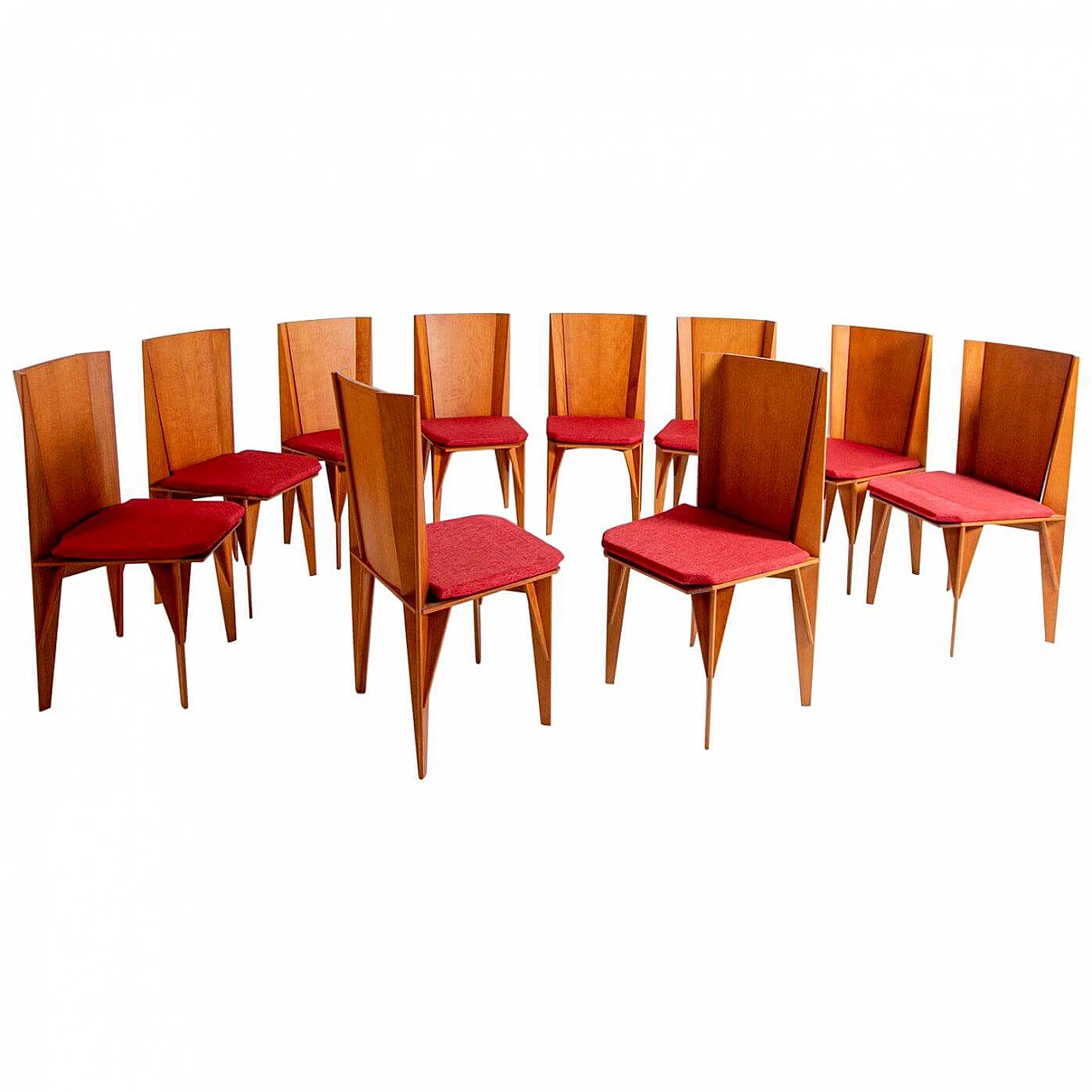 10 Matrix chairs by Adriano & Paolo Suman for Giorgetti, 1980s 1406242
