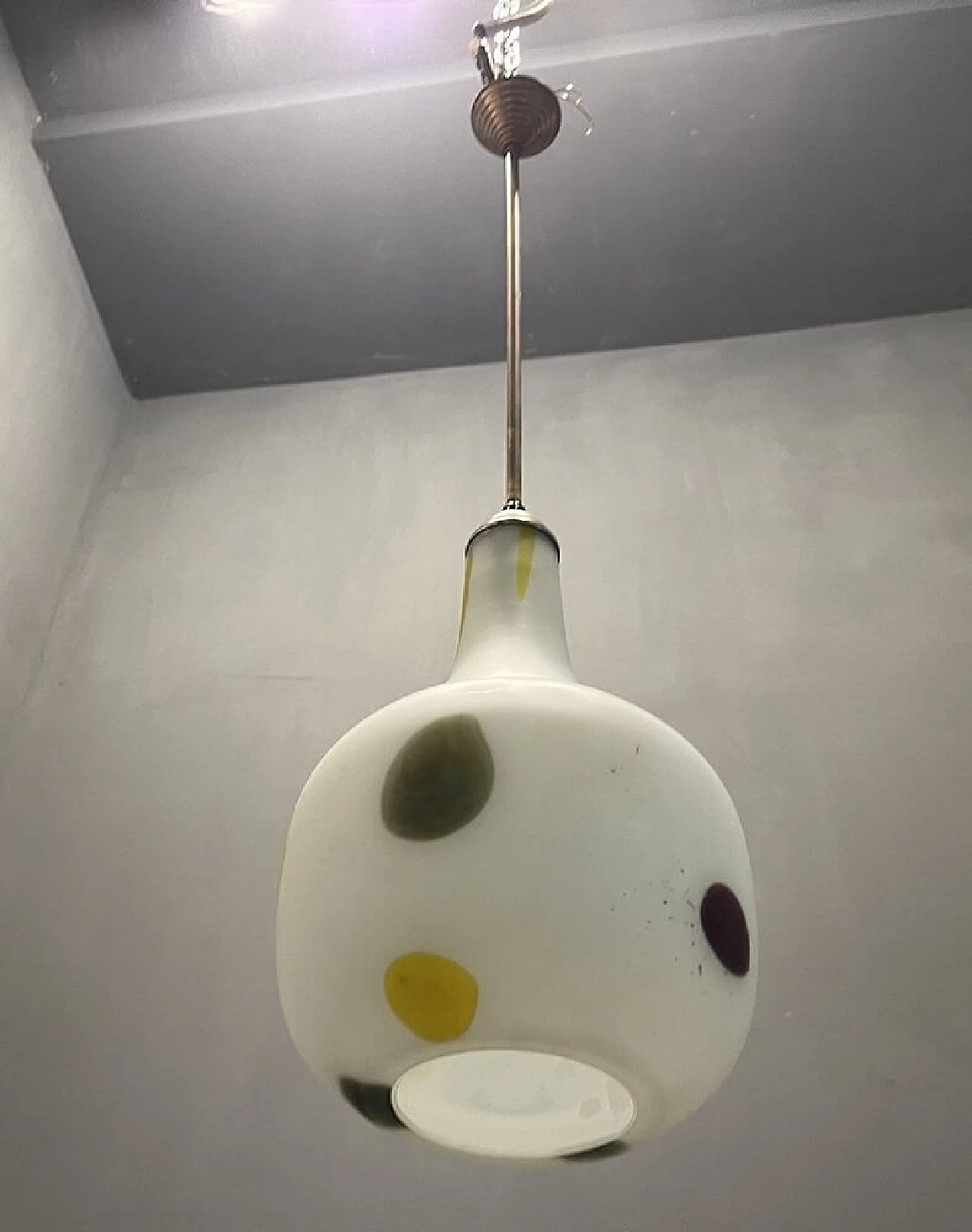 Lampadario in vetro di Murano di De Majo, anni '70 1406396